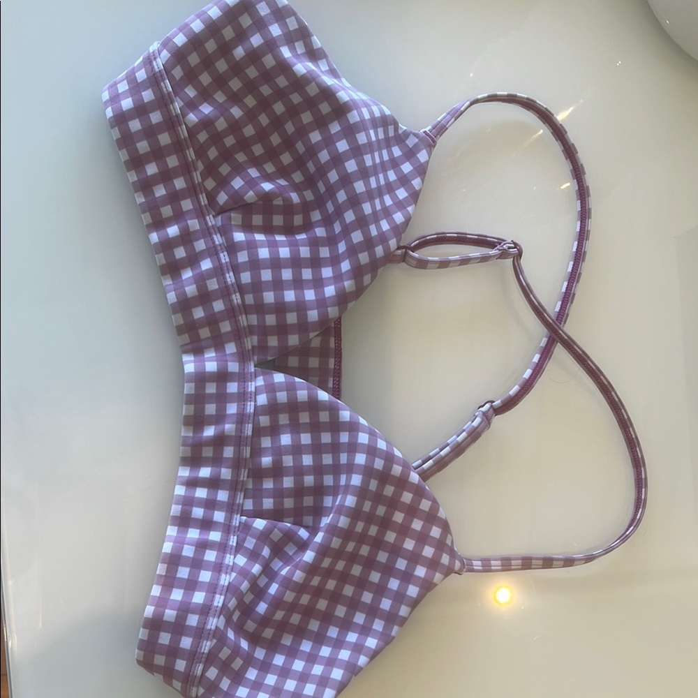 ALO Yoga Vapor Splendor Gingham Bra 
Size Small
